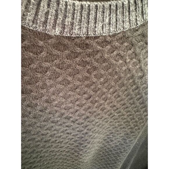 Raffi Black & Dark Grey Extra Fine Merino Cable Front Sweater Size M Italian - Picture 4 of 6